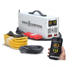 White Lightning 28-Volt SmartGPU™ General Aviation Ground Power Unit with Bluetooth 114 Amp Max White Lightning 28-Volt SmartGPU™ General Aviation Ground Power Unit with Bluetooth 114 Amp Max